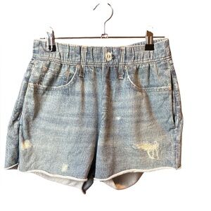 Rag & Bone Printed Denim-Look Shorts Size S 100% Cotton $108 Retail